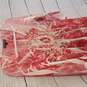 Simply Irresistible Boho Tunic Empire Waist Blouse Top Women’s Size S